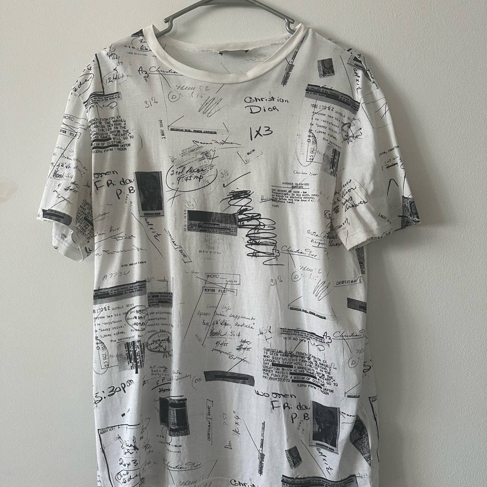 Dior White Graphic Men's Shirt-authentic